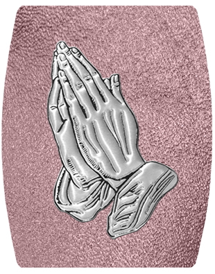 DNSHEND 516 SL SH OR Silver Praying Hands Shimmer Orchid
